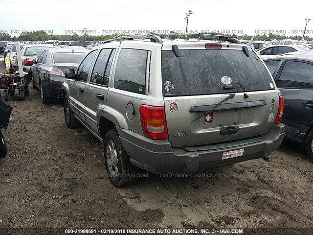 1J4G248SXYC274784 - 2000 JEEP GRAND CHEROKEE LAREDO SILVER photo 3