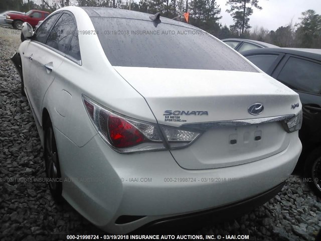 KMHEC4A43BA016417 - 2011 HYUNDAI SONATA HYBRID SILVER photo 3