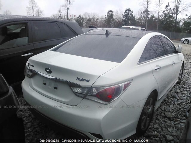 KMHEC4A43BA016417 - 2011 HYUNDAI SONATA HYBRID SILVER photo 4