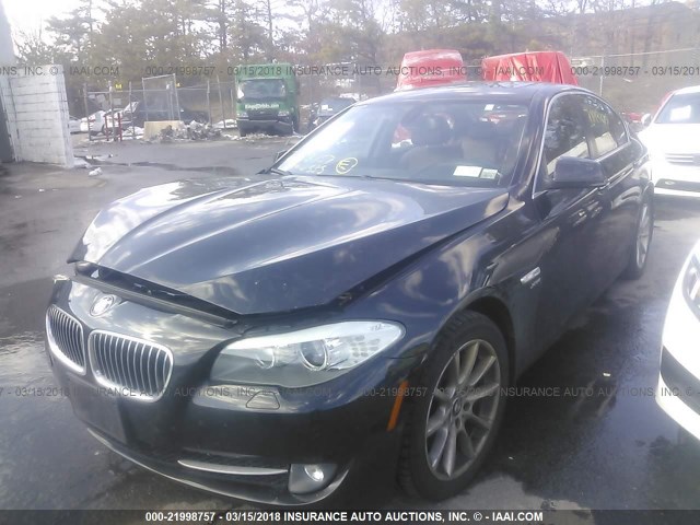 WBAFU7C59BDU54285 - 2011 BMW 535 XI BLACK photo 2