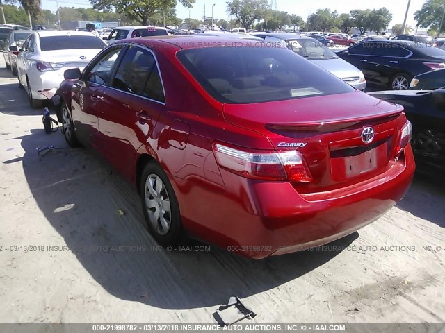 4T1BE46K49U348850 - 2009 TOYOTA CAMRY SE/LE/XLE RED photo 3