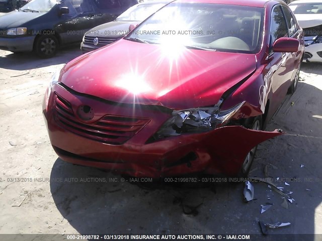 4T1BE46K49U348850 - 2009 TOYOTA CAMRY SE/LE/XLE RED photo 6