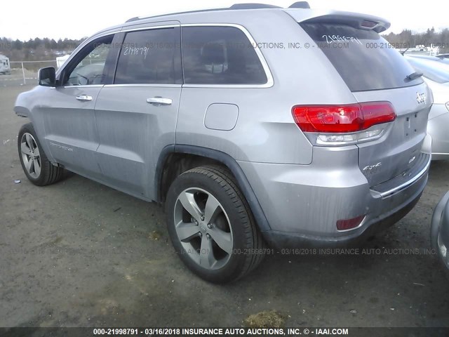 1C4RJFBG0EC184265 - 2014 JEEP GRAND CHEROKEE LIMITED SILVER photo 3