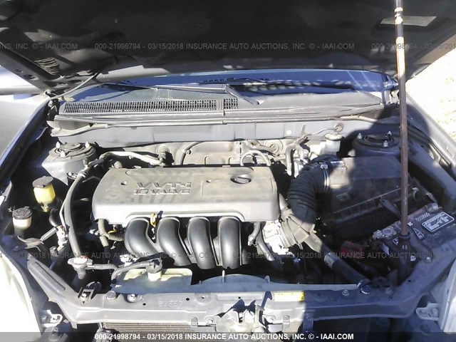 2T1KR32E36C596728 - 2006 TOYOTA COROLLA MATRIX XR GRAY photo 10