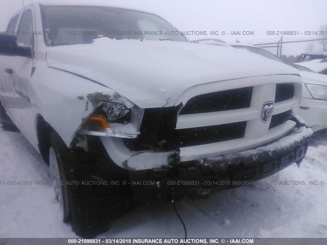 1C6RD7KT1CS163851 - 2012 DODGE RAM 1500 ST WHITE photo 6