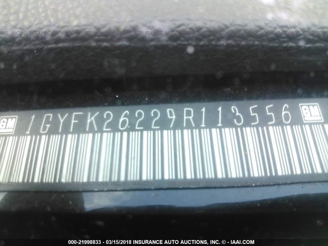 1GYFK26229R113556 - 2009 CADILLAC ESCALADE ESV LUXURY BLACK photo 9