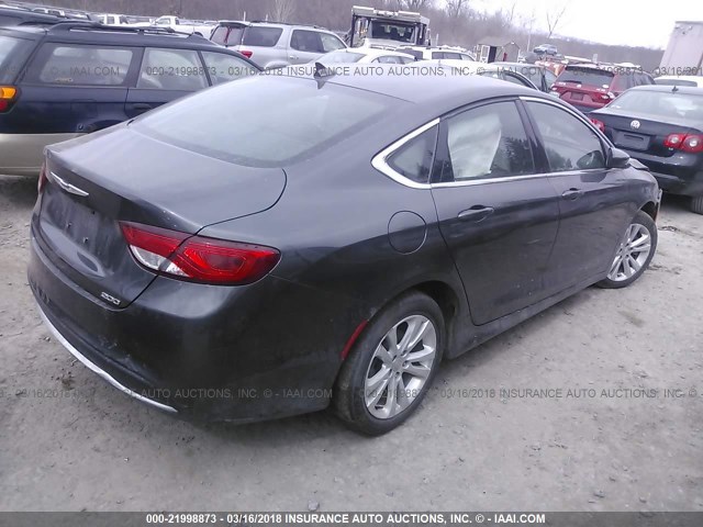 1C3CCCAB6GN170046 - 2016 CHRYSLER 200 LIMITED GRAY photo 4