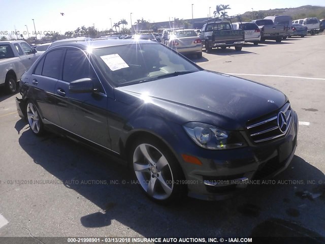 WDDGF4HB8EA967263 - 2014 MERCEDES-BENZ C 250 GRAY photo 1