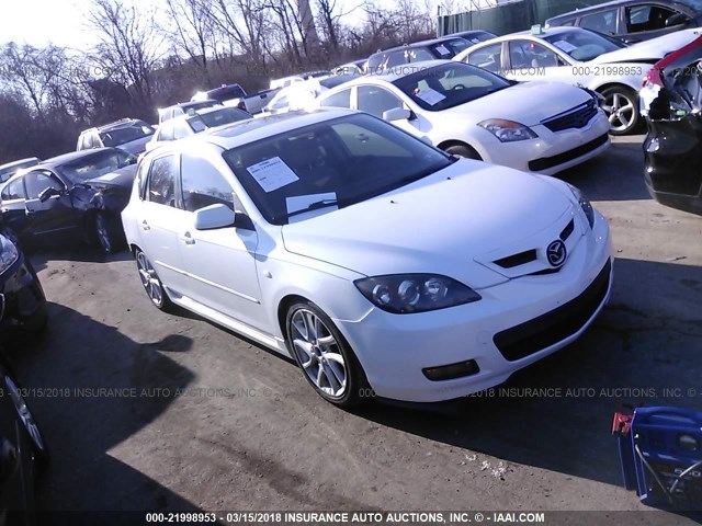 JM1BK344781139405 - 2008 MAZDA 3 HATCHBACK WHITE photo 1