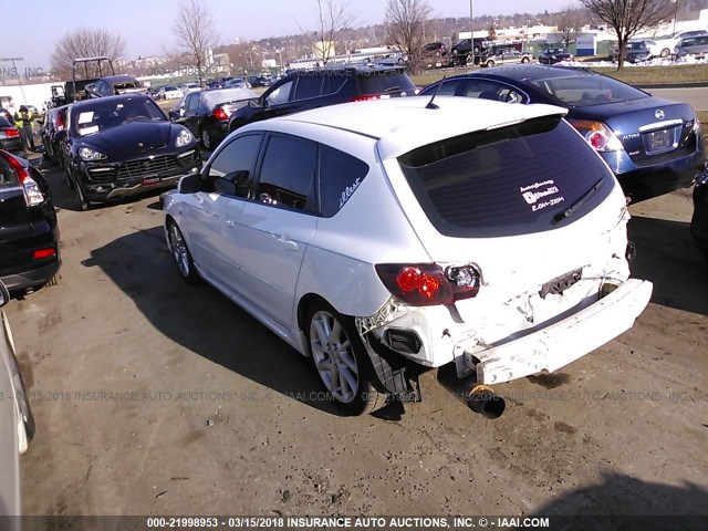 JM1BK344781139405 - 2008 MAZDA 3 HATCHBACK WHITE photo 3