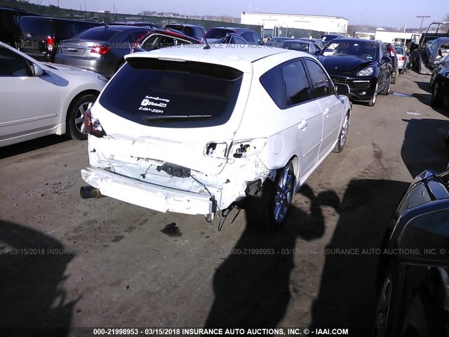 JM1BK344781139405 - 2008 MAZDA 3 HATCHBACK WHITE photo 4