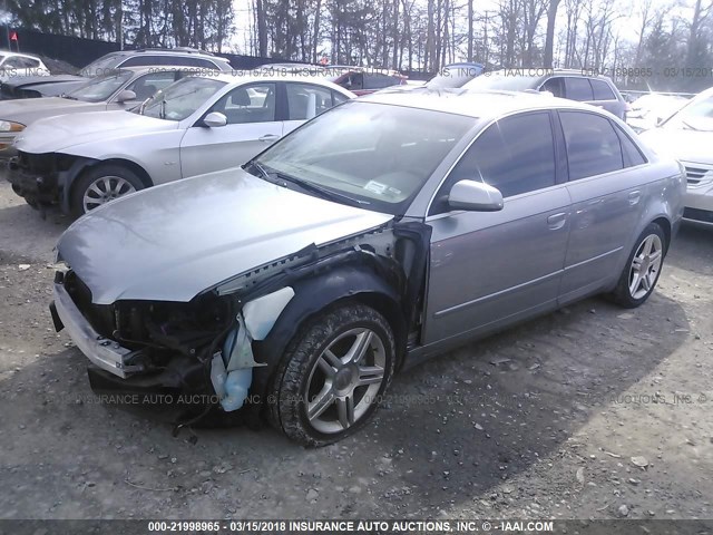 WAUDF78E36A136891 - 2006 AUDI A4 2.0T QUATTRO GRAY photo 2