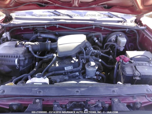 5TETX22N17Z347053 - 2007 TOYOTA TACOMA ACCESS CAB Марун фото 10