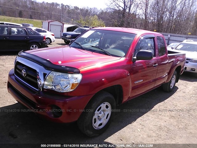 5TETX22N17Z347053 - 2007 TOYOTA TACOMA ACCESS CAB Марун фото 2