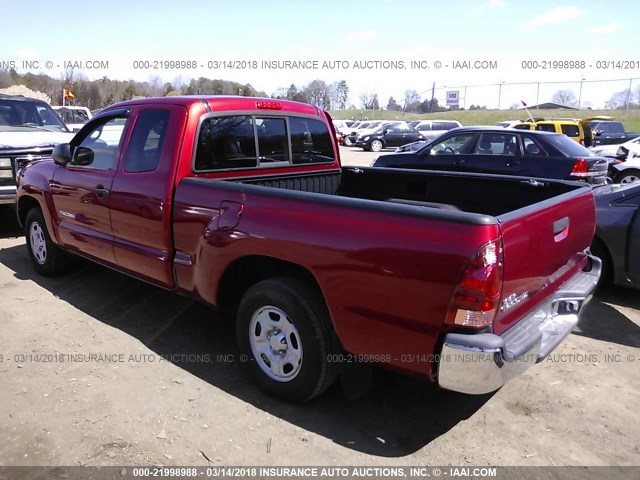 5TETX22N17Z347053 - 2007 TOYOTA TACOMA ACCESS CAB Марун фото 3