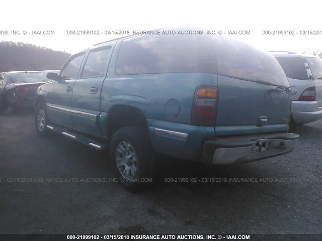 1GKFK16Z92J110174 - 2002 GMC YUKON XL K1500 TEAL photo 3