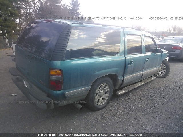 1GKFK16Z92J110174 - 2002 GMC YUKON XL K1500 TEAL photo 4