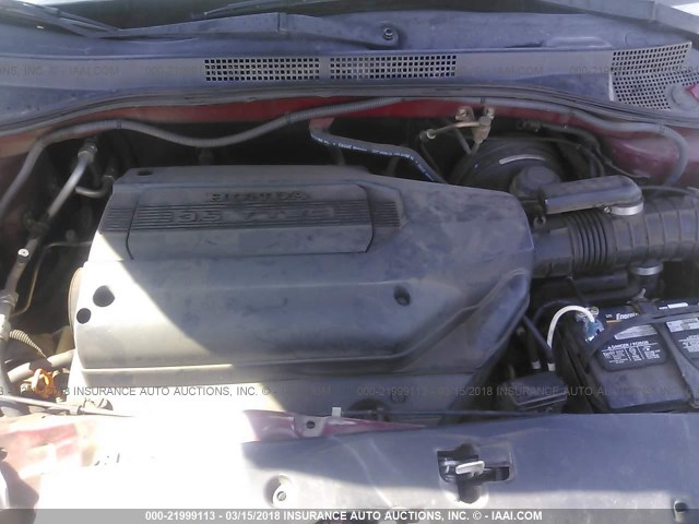 5FNRL18944B091451 - 2004 HONDA ODYSSEY EXL მუქწითელი ფოტო 10