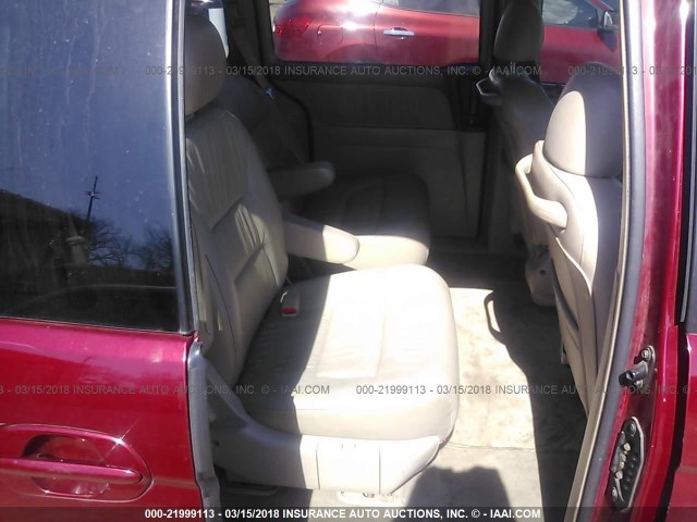 5FNRL18944B091451 - 2004 HONDA ODYSSEY EXL მუქწითელი ფოტო 8