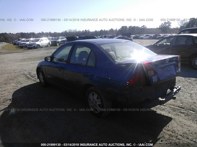 1HGES16335L001125 - 2005 HONDA CIVIC DX VP 蓝色 照片 3