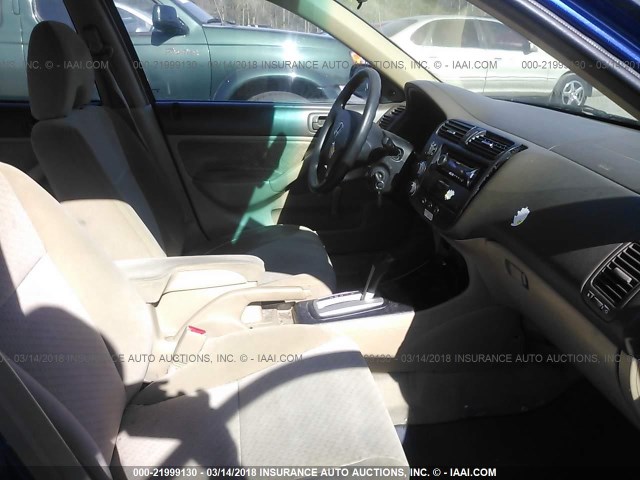 1HGES16335L001125 - 2005 HONDA CIVIC DX VP 蓝色 照片 5