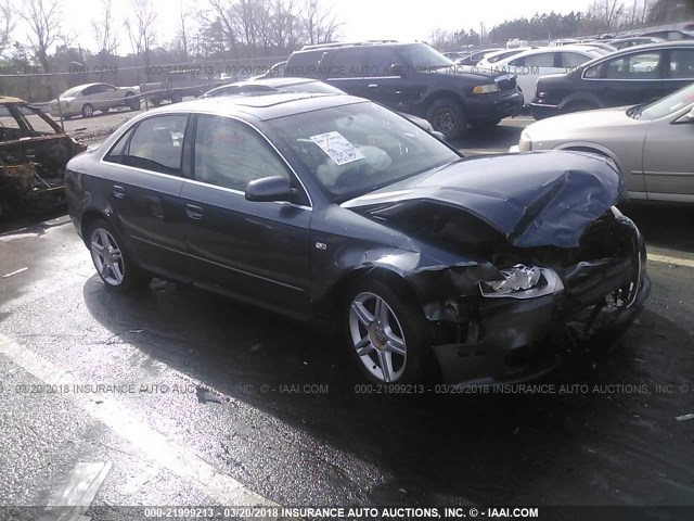 WAUAF78E18A070282 - 2008 AUDI A4 2.0T GRAY photo 1