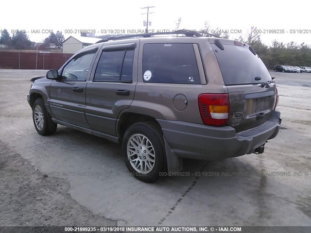 1J4GW48S12C225761 - 2002 JEEP GRAND CHEROKEE LAREDO BROWN photo 3