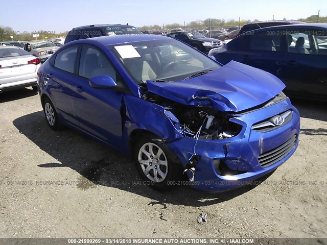 KMHCT4AE9DU452772 - 2013 HYUNDAI ACCENT GLS/GS BLUE photo 1