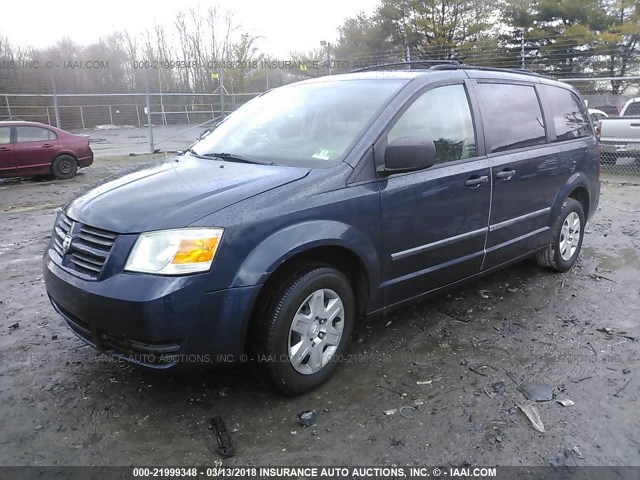 1D8HN44H68B130281 - 2008 DODGE GRAND CARAVAN SE Navy photo 2