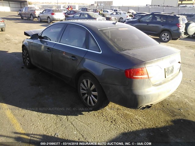 WAUFFAFL4AN012329 - 2010 AUDI A4 PREMIUM PLUS GRAY photo 3