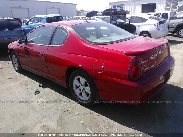 2G1WJ15K169403547 - 2006 CHEVROLET MONTE CARLO LS RED photo 3