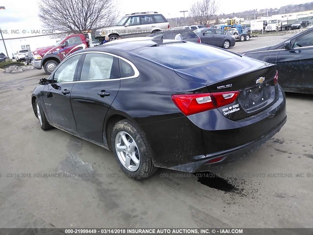 1G1ZB5ST0HF227812 - 2017 CHEVROLET MALIBU LS შავი ფოტო 3