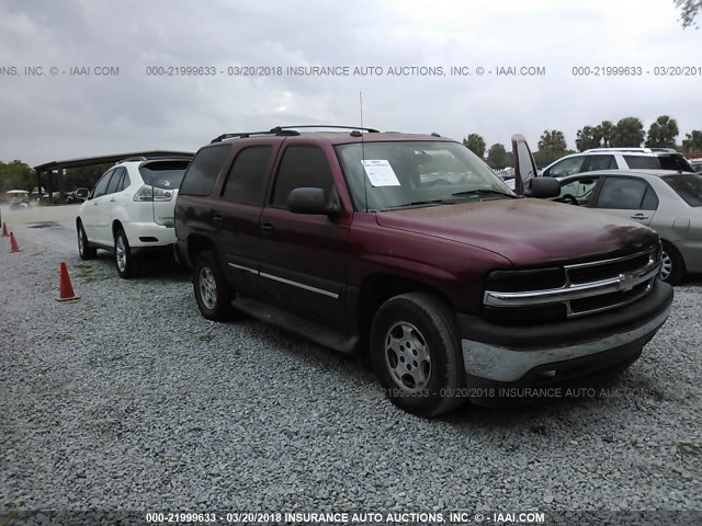 1GNEC13T05R197982 - 2005 CHEVROLET TAHOE C1500 RED photo 1