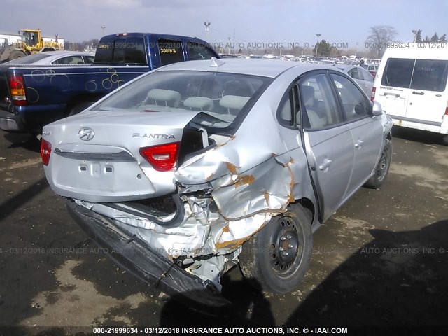 KMHDU4AD0AU108476 - 2010 HYUNDAI ELANTRA BLUE/GLS/SE SILVER photo 4