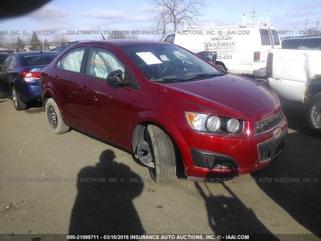 1G1JA5SH2D4101937 - 2013 CHEVROLET SONIC LS RED photo 1