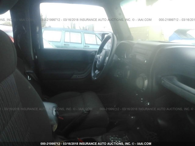 1C4AJWAG3CL222907 - 2012 JEEP WRANGLER SPORT შავი ფოტო 5