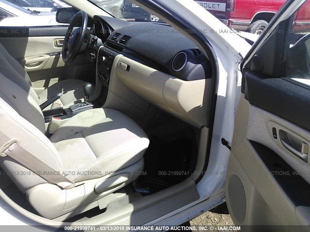 JM1BK12F781847646 - 2008 MAZDA 3 I WHITE photo 5