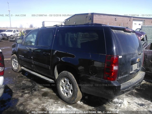 1GNSKJE75CR100178 - 2012 CHEVROLET SUBURBAN K1500 LT BLACK photo 3