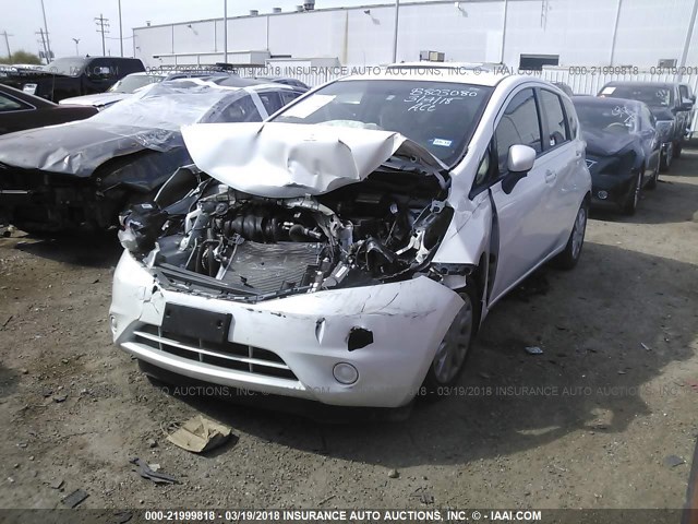 3N1CE2CP3FL413824 - 2015 NISSAN VERSA NOTE S/S PLUS/SV/SL/SR WHITE photo 2