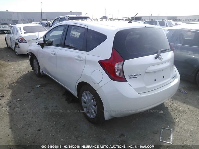 3N1CE2CP3FL413824 - 2015 NISSAN VERSA NOTE S/S PLUS/SV/SL/SR WHITE photo 3