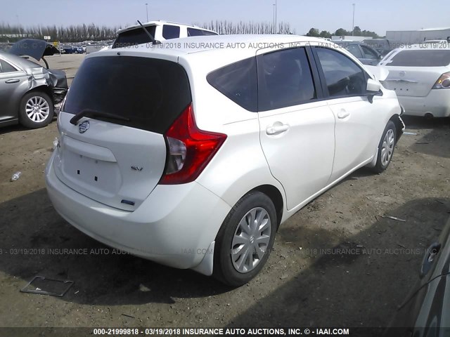 3N1CE2CP3FL413824 - 2015 NISSAN VERSA NOTE S/S PLUS/SV/SL/SR WHITE photo 4