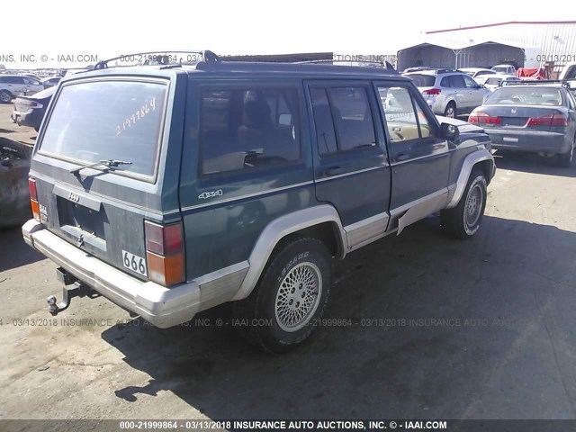 1J4FJ78S8TL135679 - 1996 JEEP CHEROKEE COUNTRY GREEN photo 4