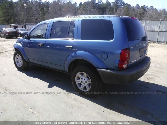 1D4HD38N04F149877 - 2004 DODGE DURANGO ST BLUE photo 3