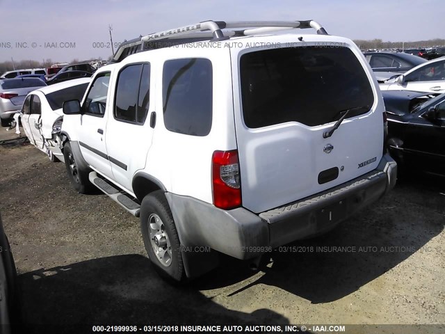 5N1ED28T11C529764 - 2001 NISSAN XTERRA XE/SE WHITE photo 3