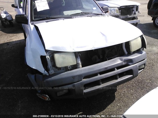 5N1ED28T11C529764 - 2001 NISSAN XTERRA XE/SE WHITE photo 6