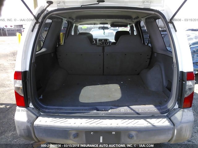 5N1ED28T11C529764 - 2001 NISSAN XTERRA XE/SE WHITE photo 8