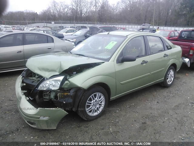 1FAFP34N77W251026 - 2007 FORD FOCUS ZX4/S/SE/SES GREEN photo 2