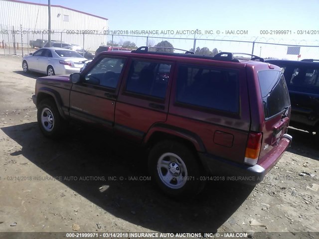 1J4FT68S8XL656458 - 1999 JEEP CHEROKEE SPORT/CLASSIC წითელი ფოტო 3