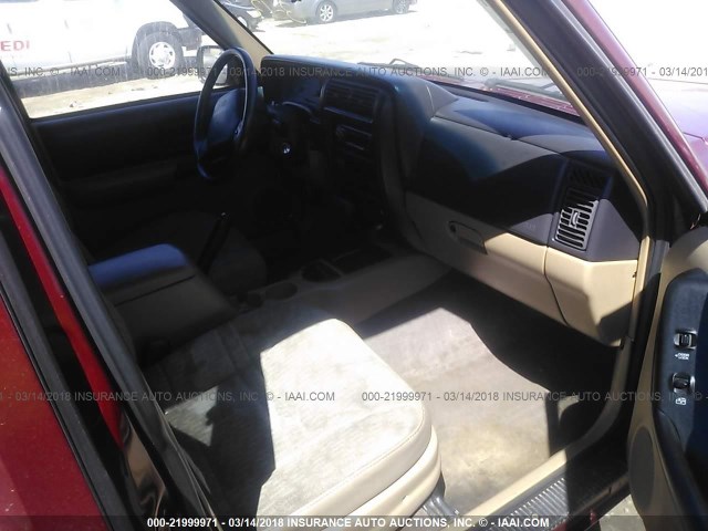 1J4FT68S8XL656458 - 1999 JEEP CHEROKEE SPORT/CLASSIC წითელი ფოტო 5