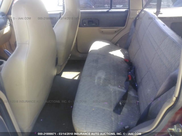 1J4FT68S8XL656458 - 1999 JEEP CHEROKEE SPORT/CLASSIC წითელი ფოტო 8